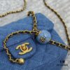 CHANEL 22C Denim Metal Ball CF Square Fat Chanel Denim Collection