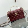 Bestselling Upgraded Chanel-style Box Clutch with Rhinestone Handle