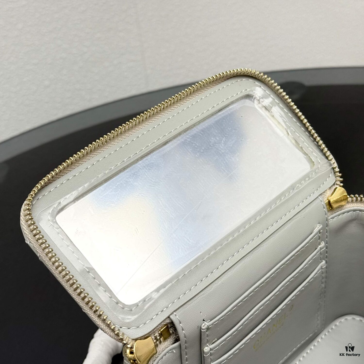 Bestselling Upgraded Chanel-Style Box Makeup Bag with Rhinestone Handle