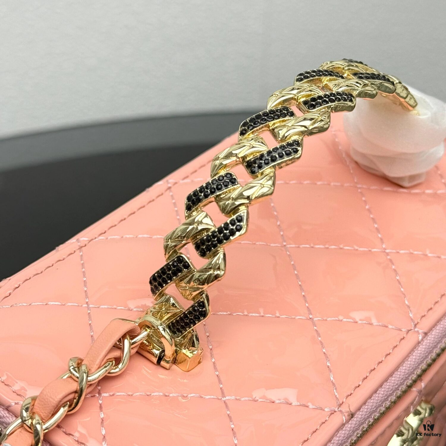 Bestselling Upgraded Chanel-Style Box Clutch with Rhinestone Handle