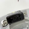 Bestselling Upgraded Chanel-Style Box Makeup Bag with Rhinestone Handle