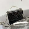 Bestselling Upgraded Chanel-Style Box Makeup Bag with Rhinestone Handle