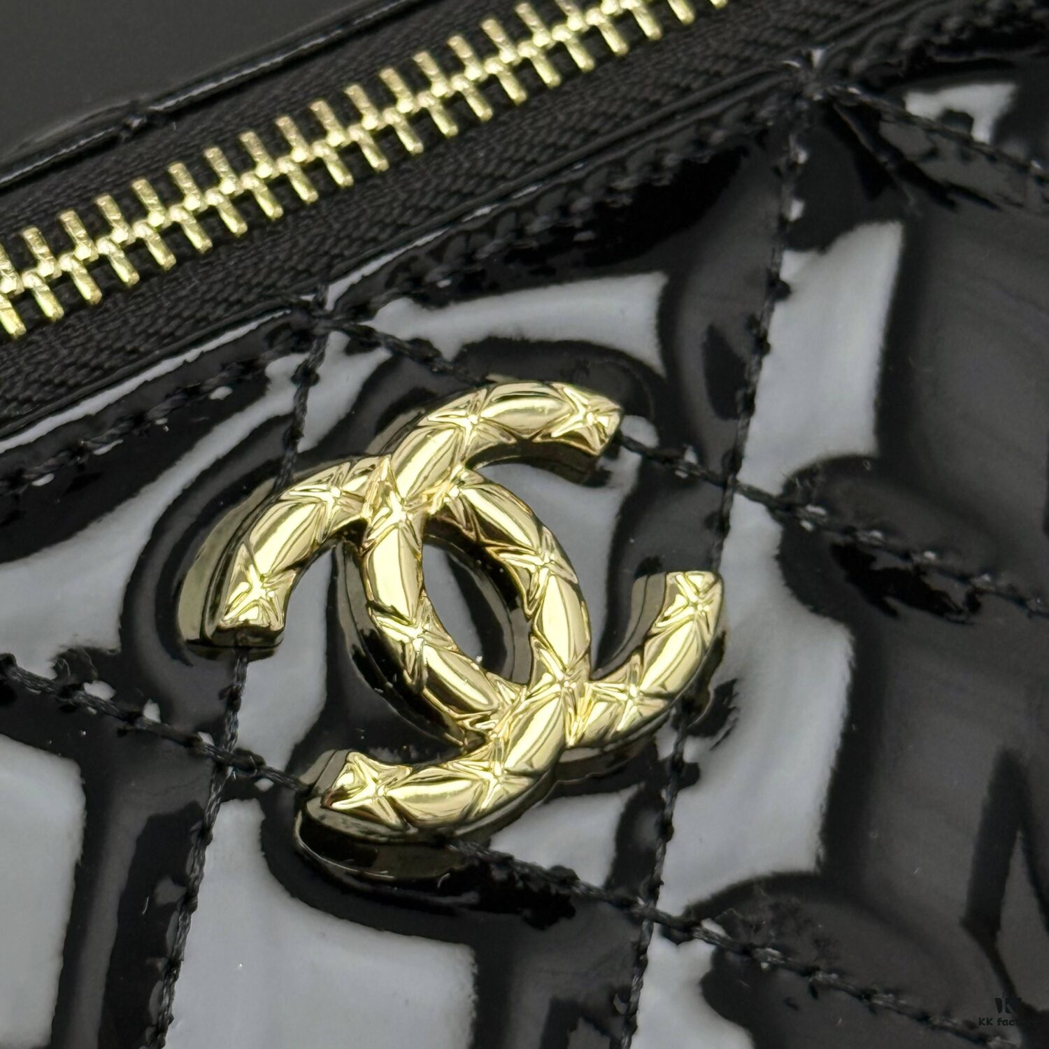 Bestselling Upgraded Chanel-Style Box Makeup Bag with Rhinestone Handle