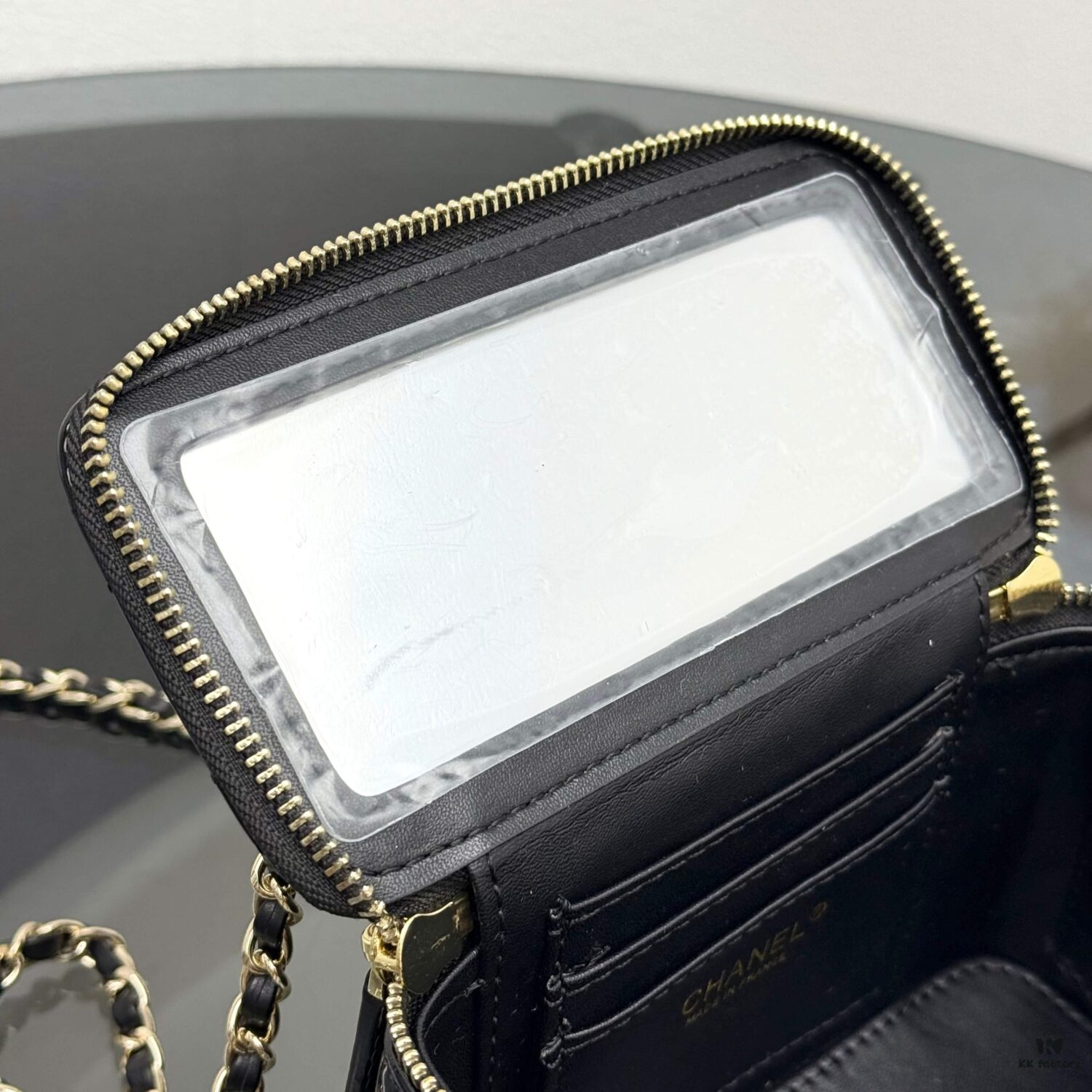 Bestselling Upgraded Chanel-Style Box Makeup Bag with Rhinestone Handle