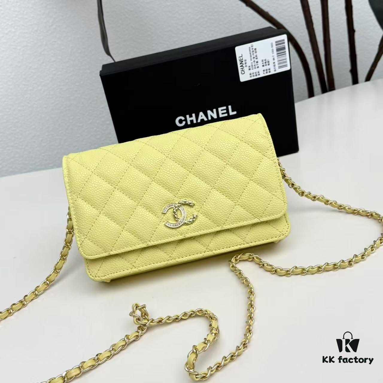 Chanel Classic WOC Fortune Bag in New CF Series Caviar Leather and Smooth Lambskin - Summer Perfect, Timeless Style for All Seasons, 19cm