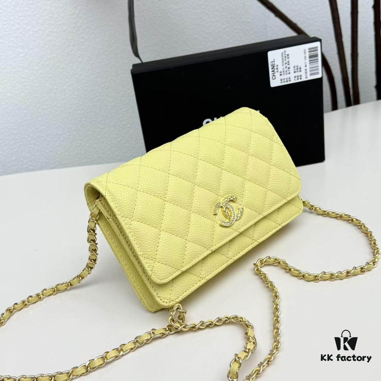 Chanel Classic WOC Fortune Bag in New CF Series Caviar Leather and Smooth Lambskin - Summer Perfect, Timeless Style for All Seasons, 19cm