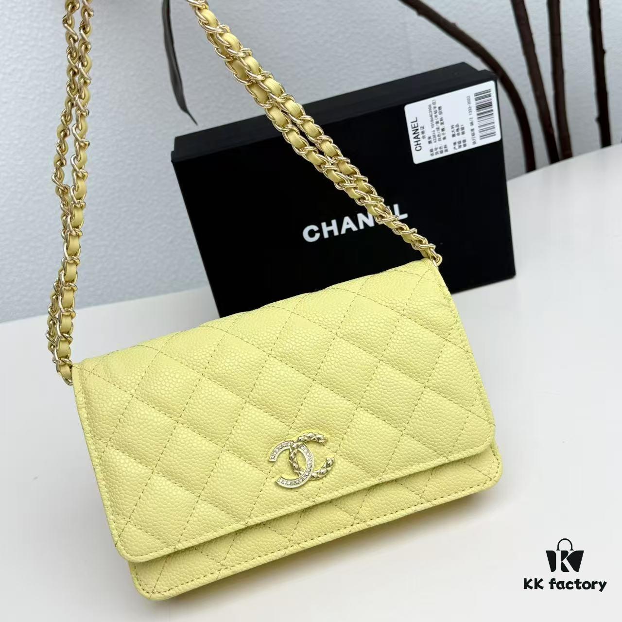 Chanel Classic WOC Fortune Bag in New CF Series Caviar Leather and Smooth Lambskin - Summer Perfect, Timeless Style for All Seasons, 19cm