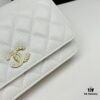 Chanel Classic WOC Bag in CF Series Caviar Leather and Smooth Lambskin - New Color, Perfect for Summer and All Seasons, 19cm