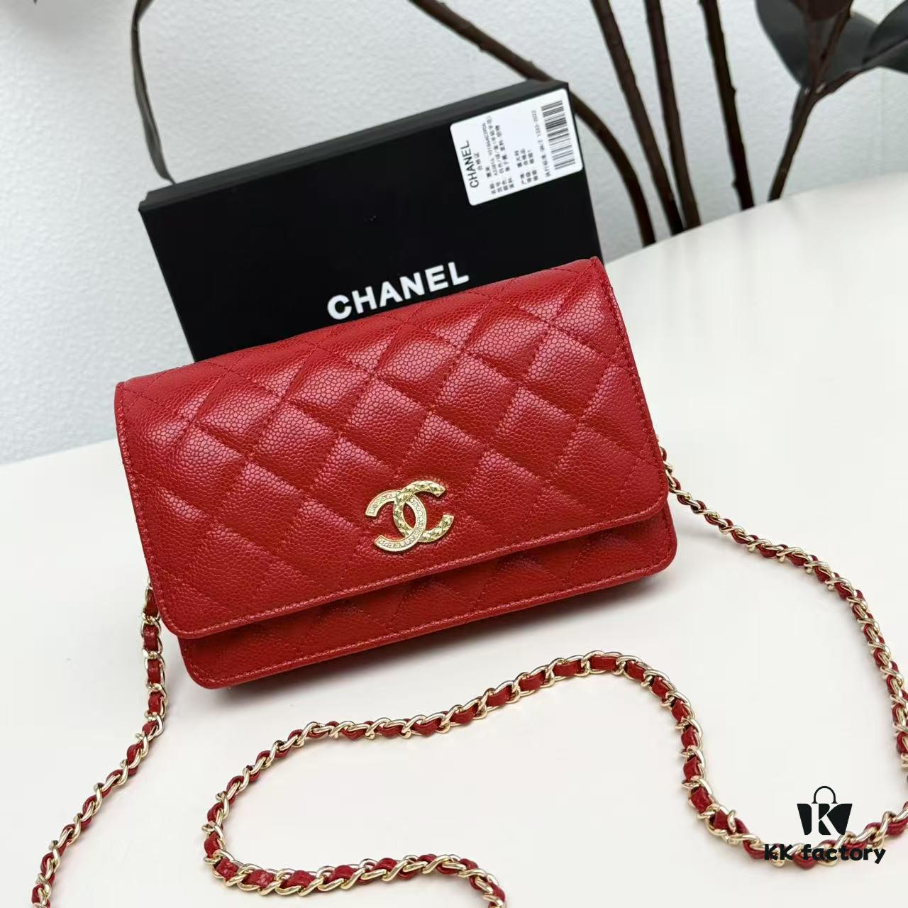 New Color CF Series Caviar Calfskin Smooth Lamb Leather Chanel Classic WOC Fortune Bag