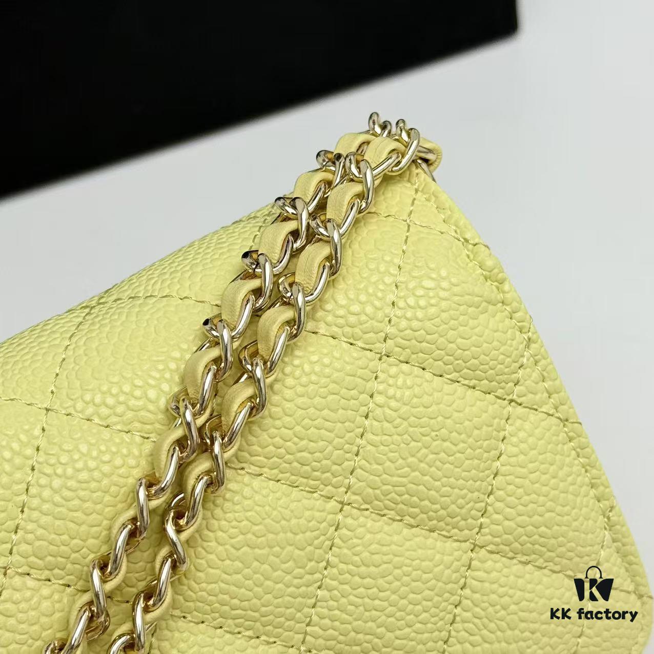 Chanel Classic WOC Fortune Bag in New CF Series Caviar Leather and Smooth Lambskin - Summer Perfect, Timeless Style for All Seasons, 19cm