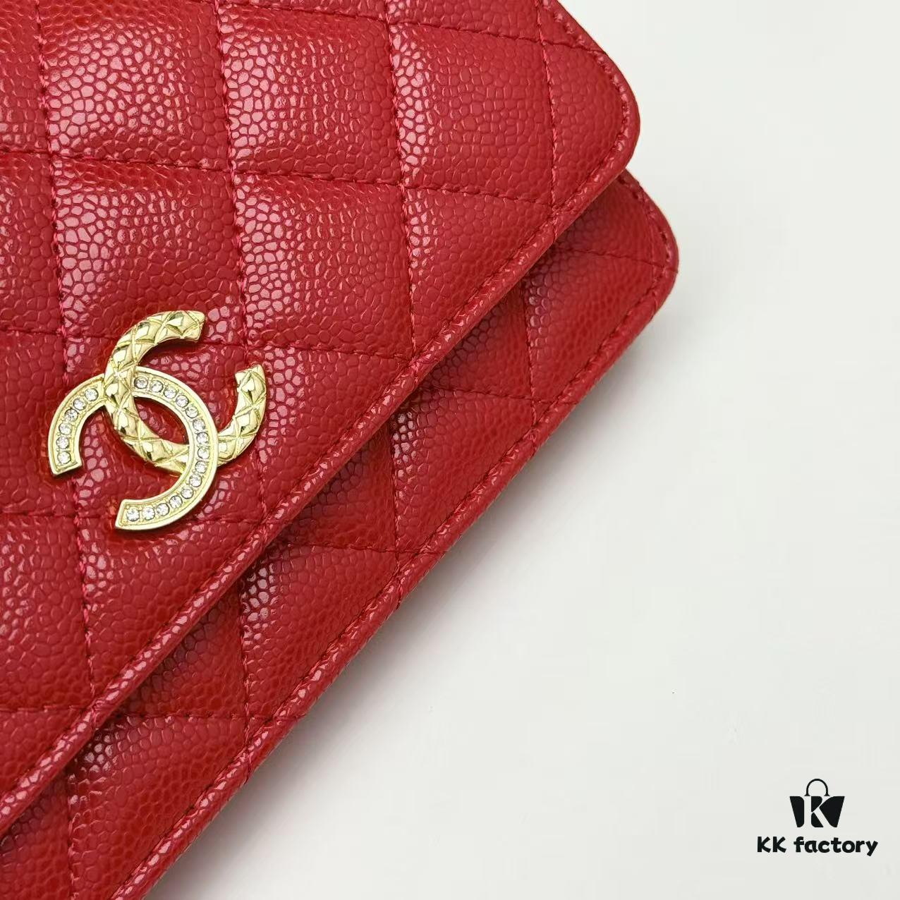 New Color CF Series Caviar Calfskin Smooth Lamb Leather Chanel Classic WOC Fortune Bag