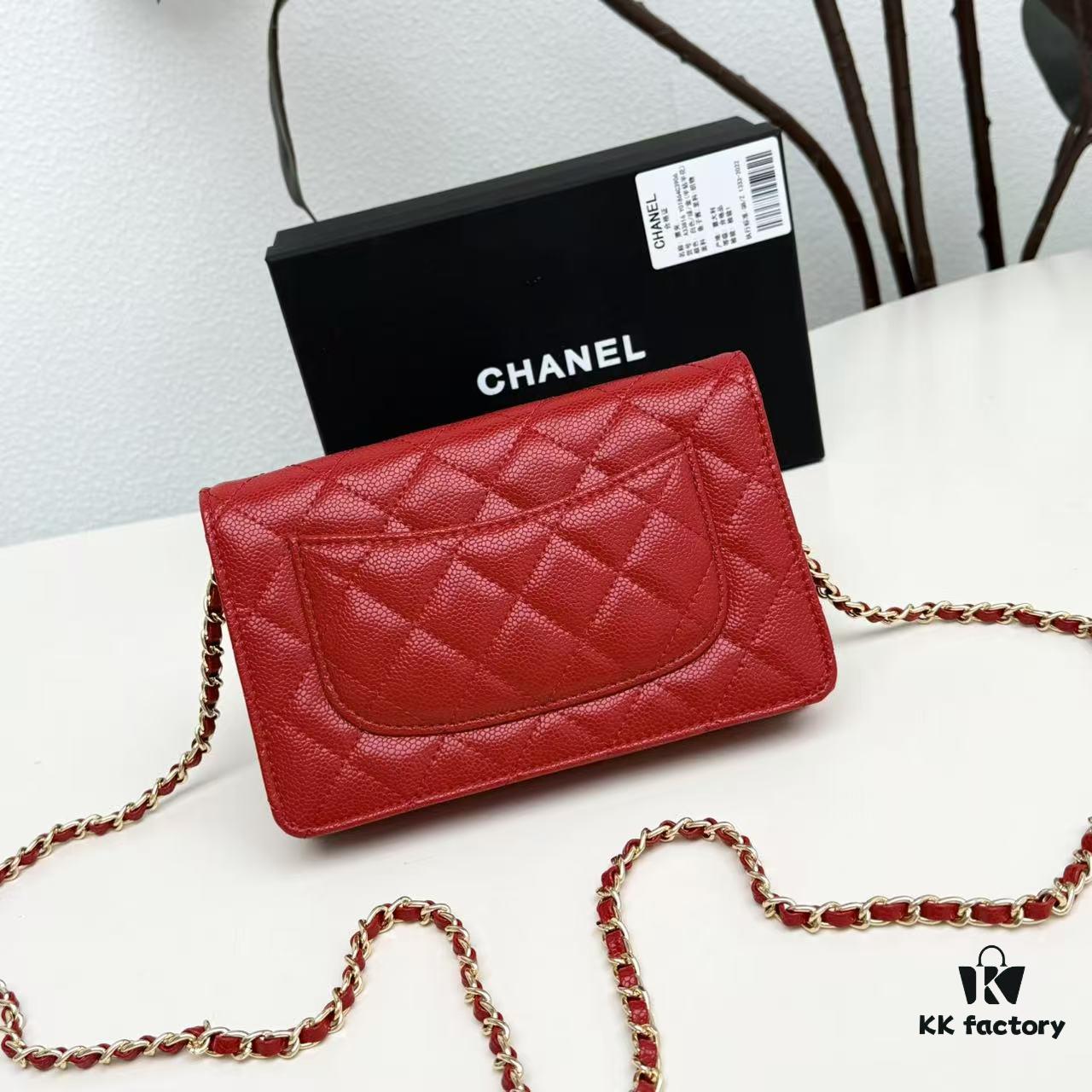 New Color CF Series Caviar Calfskin Smooth Lamb Leather Chanel Classic WOC Fortune Bag