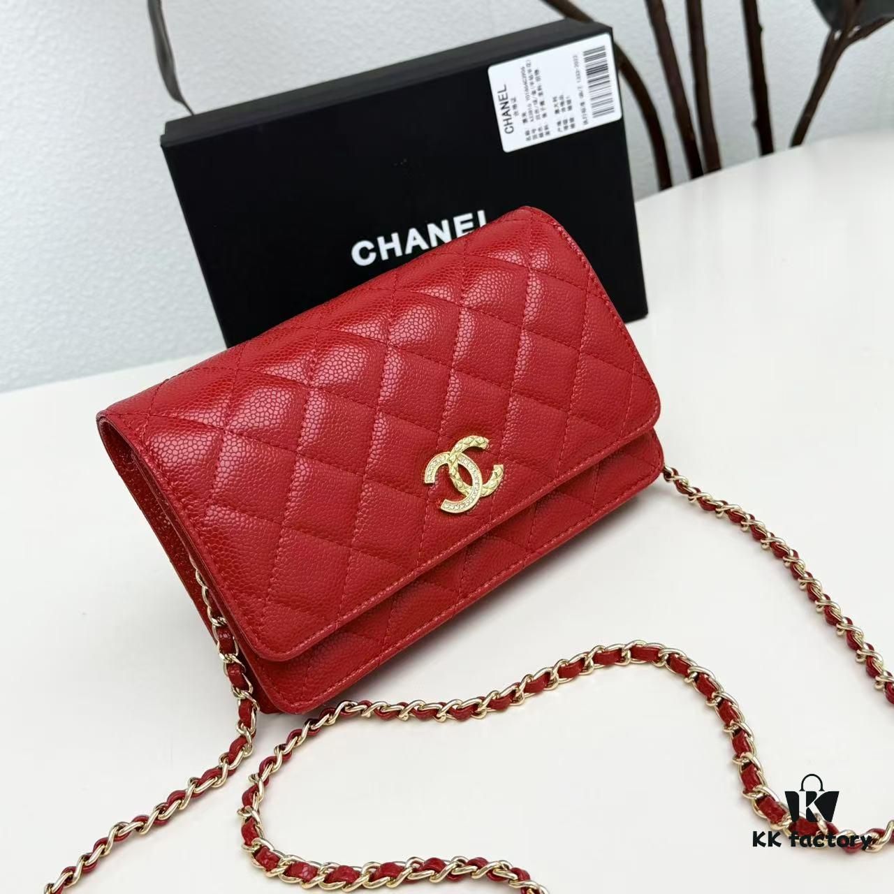 New Color CF Series Caviar Calfskin Smooth Lamb Leather Chanel Classic WOC Fortune Bag