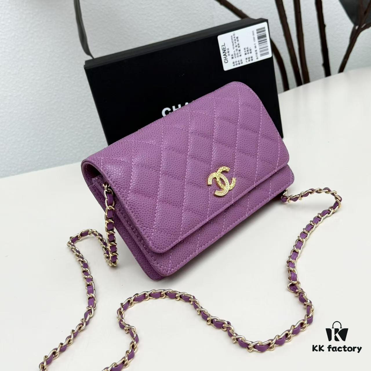 Chanel Classic WOC Fortune Bag in New CF Series Caviar Leather and Smooth Lambskin
