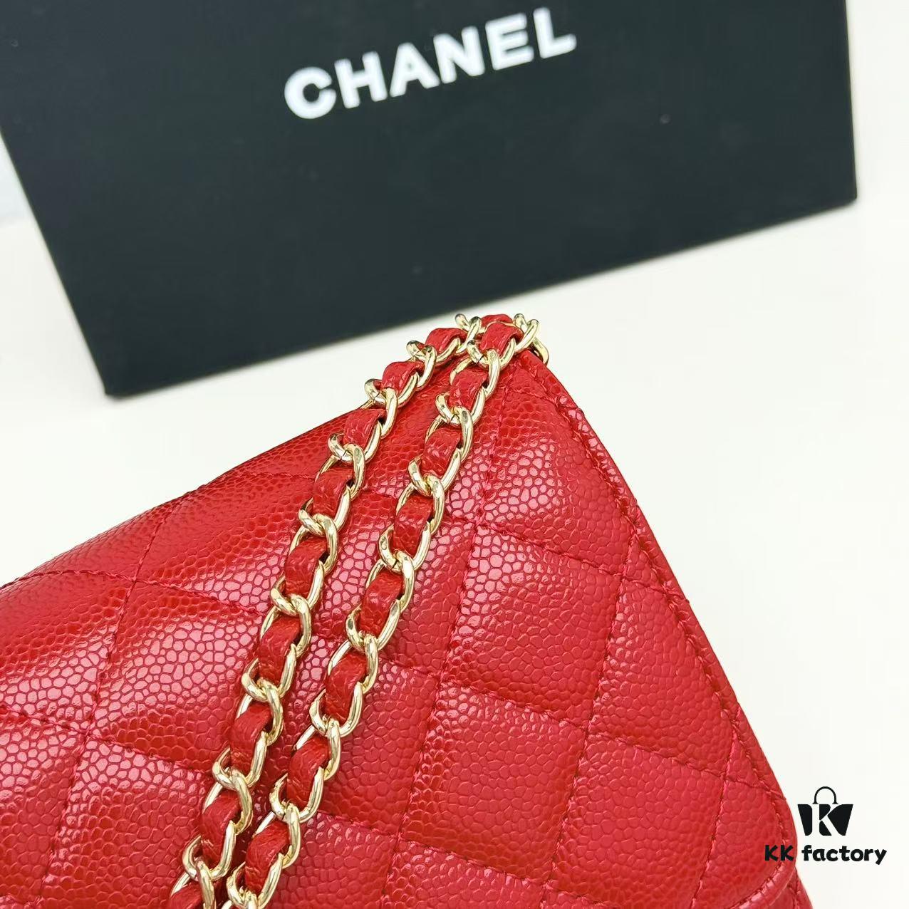 New Color CF Series Caviar Calfskin Smooth Lamb Leather Chanel Classic WOC Fortune Bag