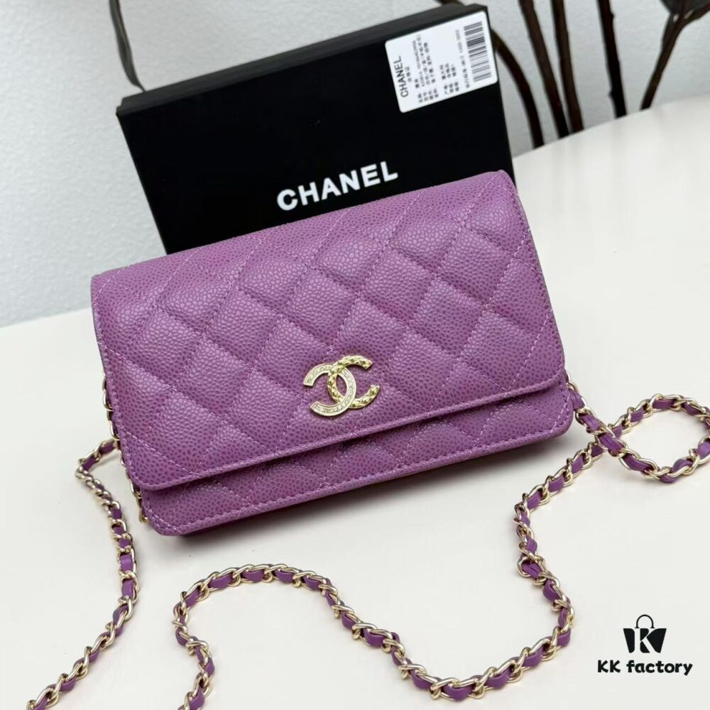 Chanel Classic WOC Fortune Bag in New CF Series Caviar Leather and Smooth Lambskin