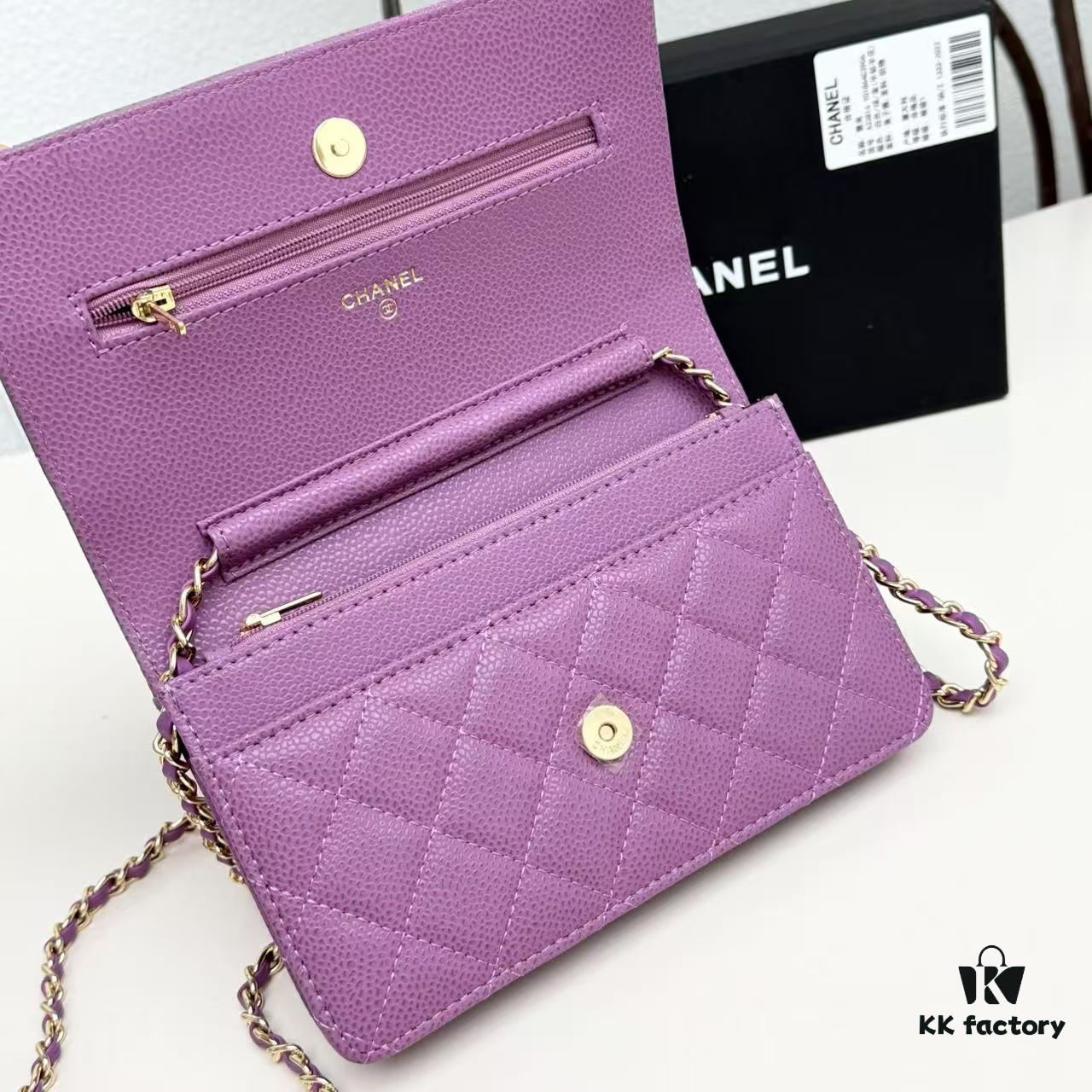 Chanel Classic WOC Fortune Bag in New CF Series Caviar Leather and Smooth Lambskin