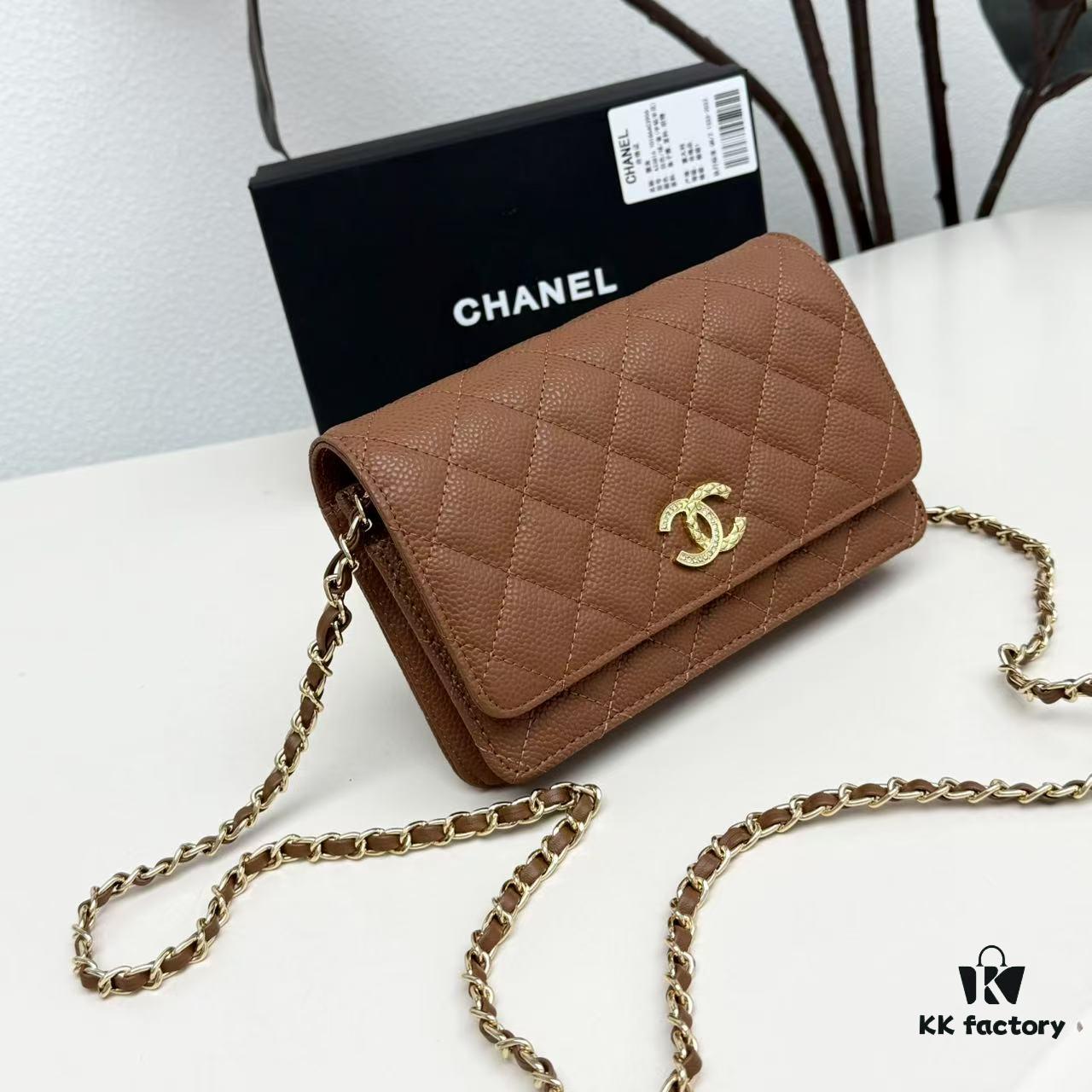 New Arrival Upgraded Version CF Series Caviar Calfskin Smooth Lambskin Chanel Classic WOC Lucky Bag in New Color