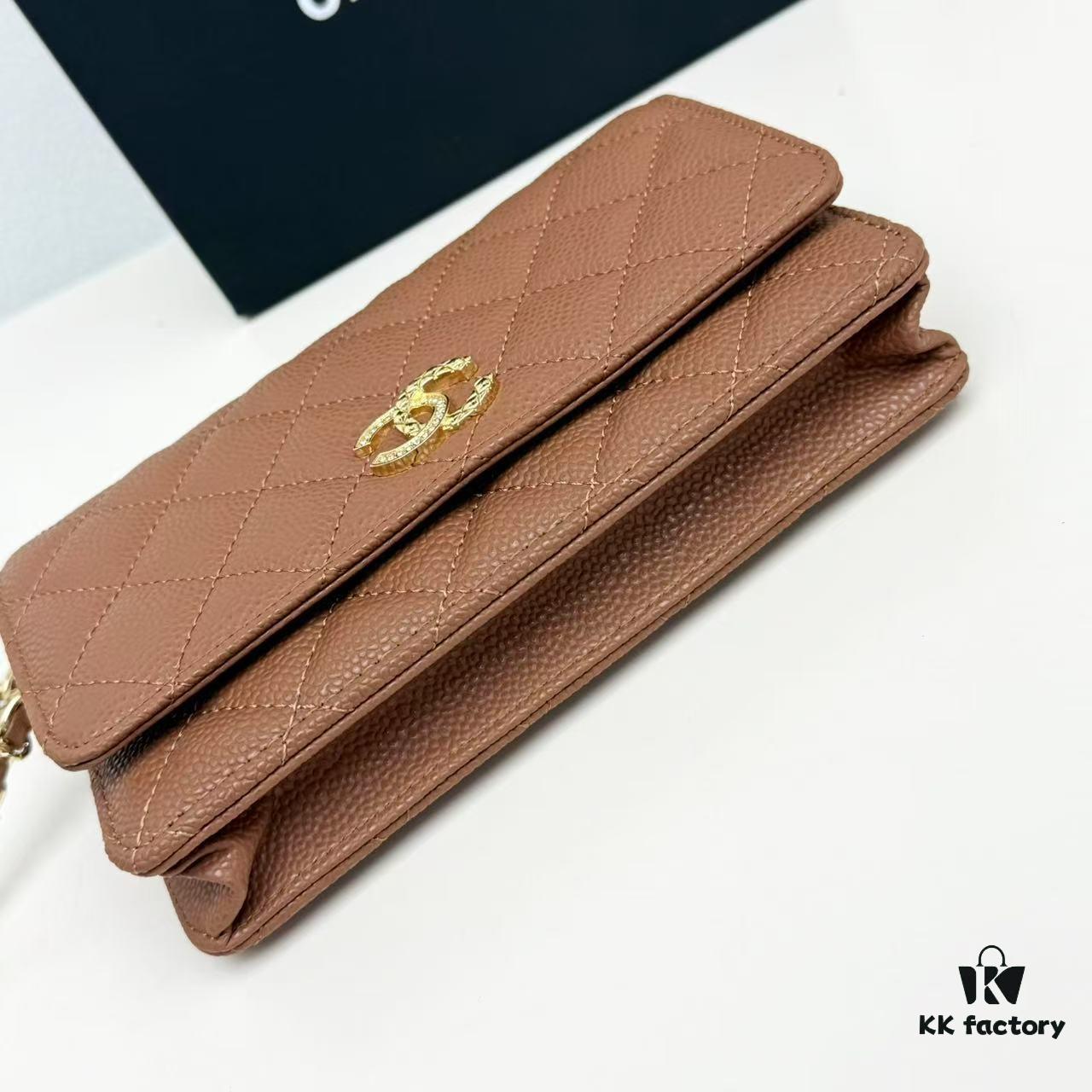 New Arrival Upgraded Version CF Series Caviar Calfskin Smooth Lambskin Chanel Classic WOC Lucky Bag in New Color