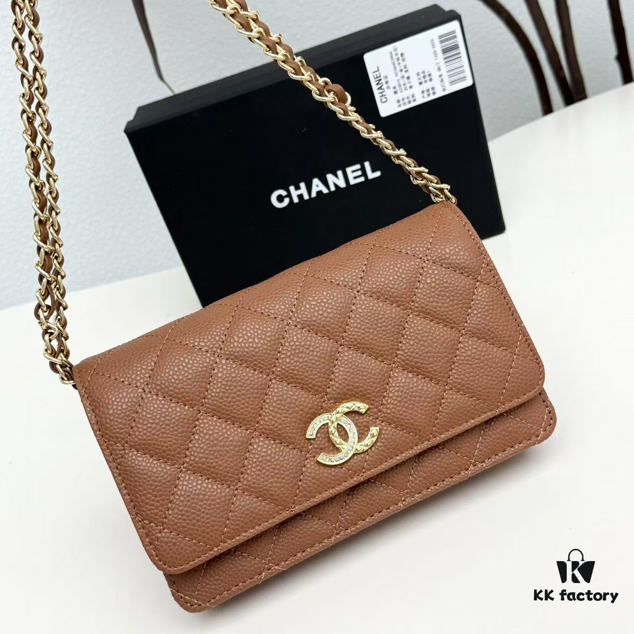 New Arrival Upgraded Version CF Series Caviar Calfskin Smooth Lambskin Chanel Classic WOC Lucky Bag in New Color