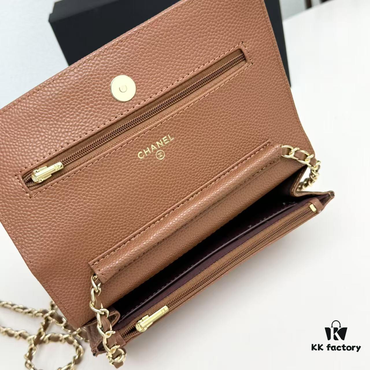 New Arrival Upgraded Version CF Series Caviar Calfskin Smooth Lambskin Chanel Classic WOC Lucky Bag in New Color