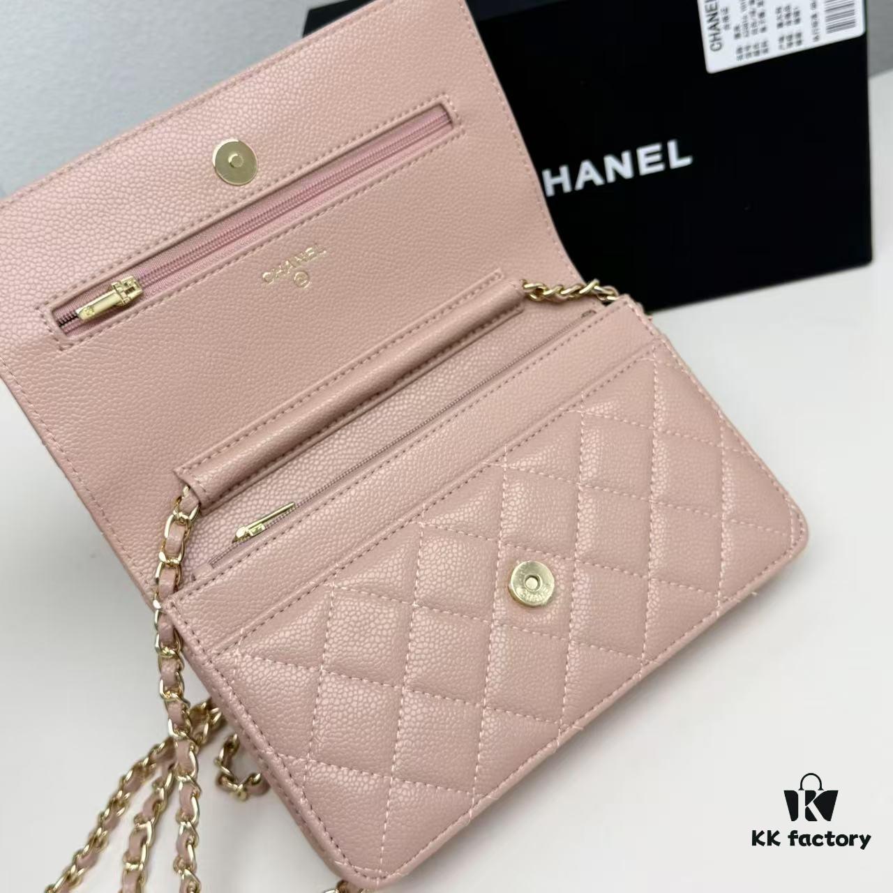 New Color CF Series Caviar Calfskin Smooth Lamb Leather Chanel Classic WOC Fortune Bag