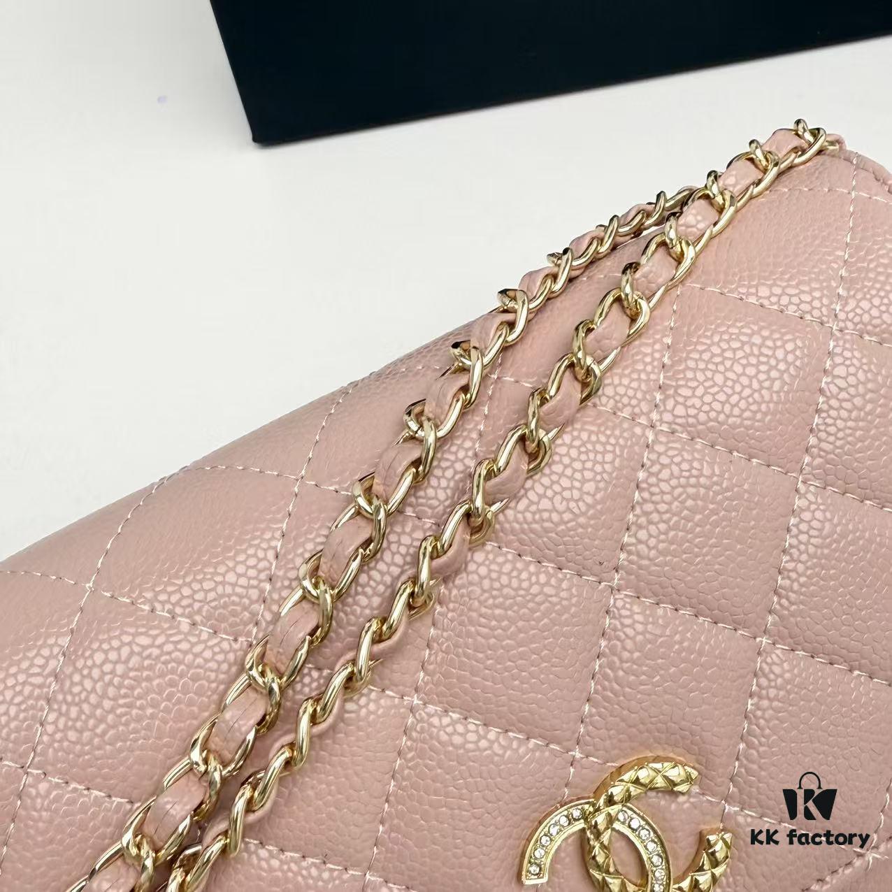 New Color CF Series Caviar Calfskin Smooth Lamb Leather Chanel Classic WOC Fortune Bag