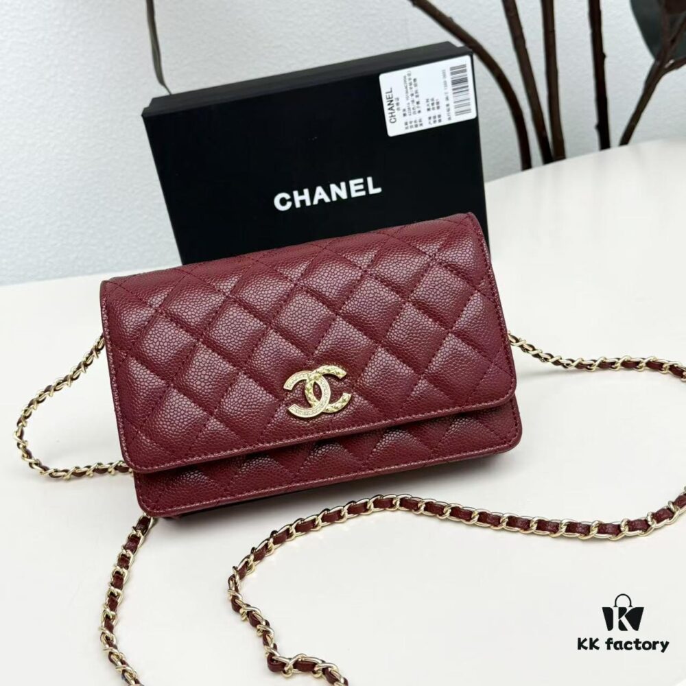 Chanel Classic WOC Fortune Bag in New CF Series Caviar Leather and Smooth Lamb Skin – Perfect for Summer and All Seasons