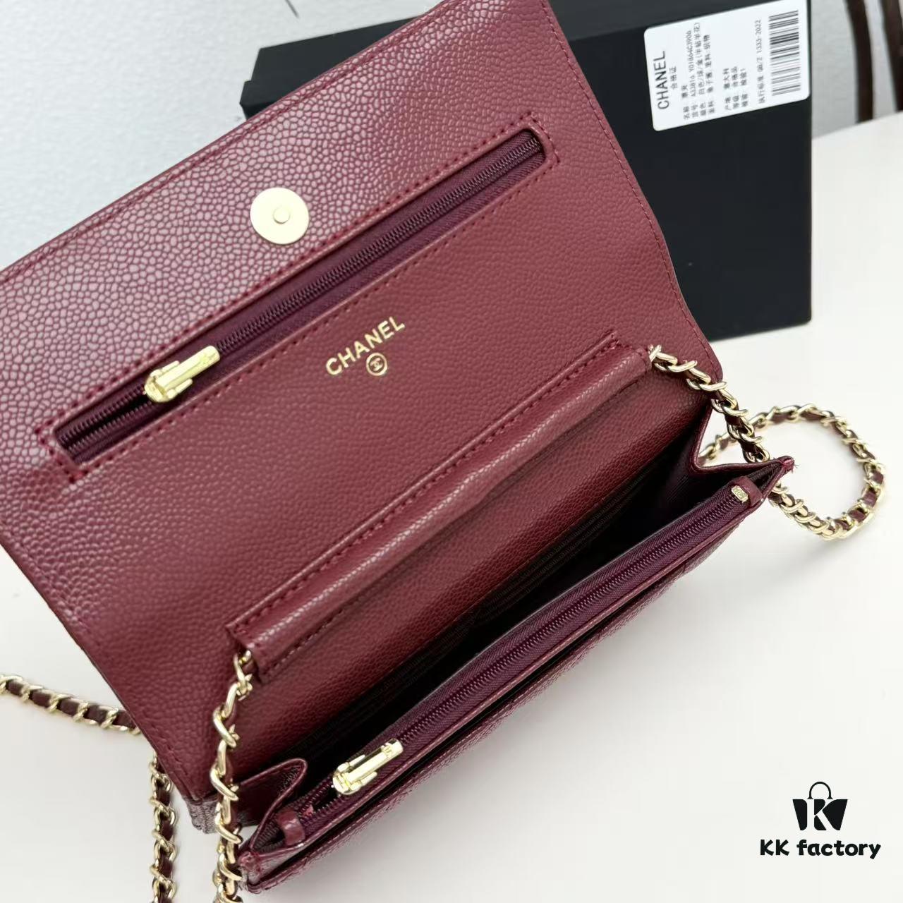 Chanel Classic WOC Fortune Bag in New CF Series Caviar Leather and Smooth Lamb Skin – Perfect for Summer and All Seasons