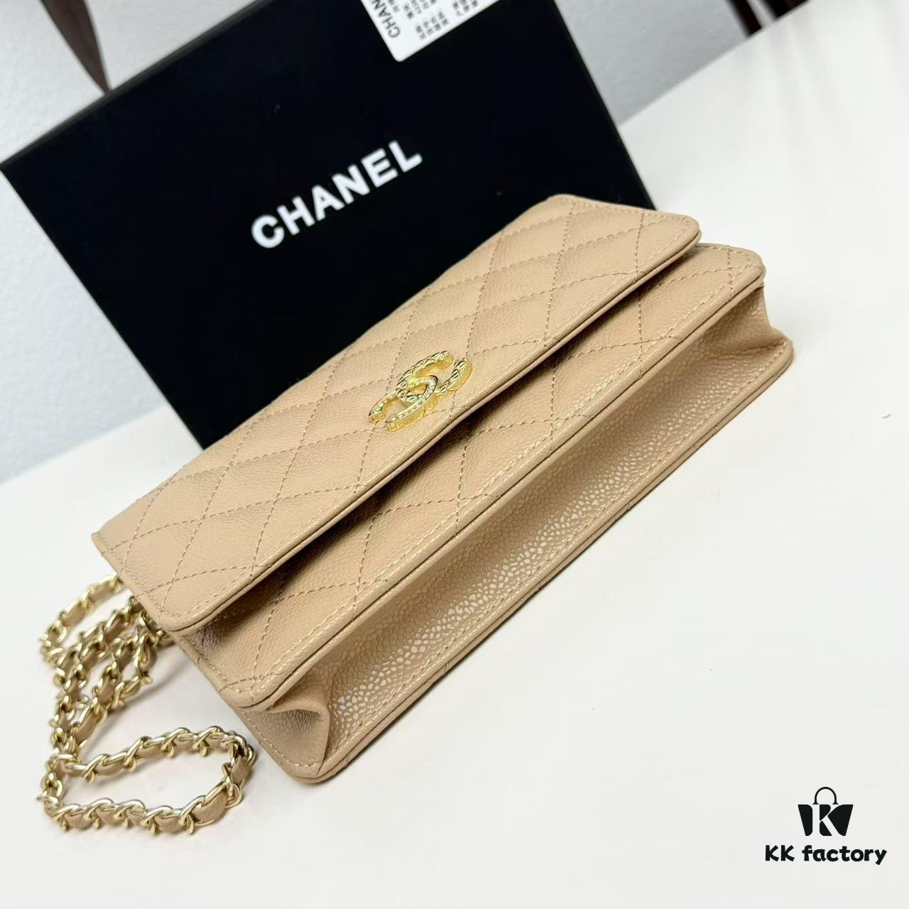 Chanel Classic WOC Bag in CF Series Caviar Leather and Smooth Lamb Skin - New Color Launch