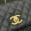 Calfskin Leather Handbag with Lizard Texture, Exclusive Hardware Design, Chanel Style, Dual Carry Tote & Shoulder Bag