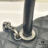Calfskin Leather Handbag with Lizard Texture, Exclusive Chanel-Style Hardware, Dual Carry Tote & Shoulder Bag