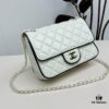 CHANEL 25P Panda Spring/Summer Collection - Luxurious Lambskin with Gold Hardware, Black and White Classic Quilted Design