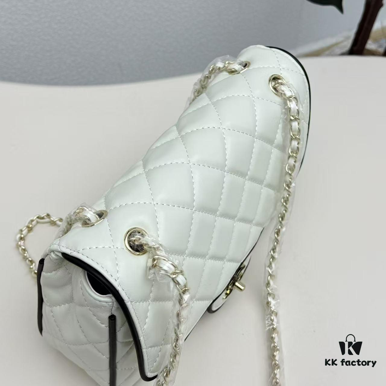 CHANEL 25P Panda Spring/Summer Collection - Luxurious Lambskin with Gold Hardware, Black and White Classic Quilted Design