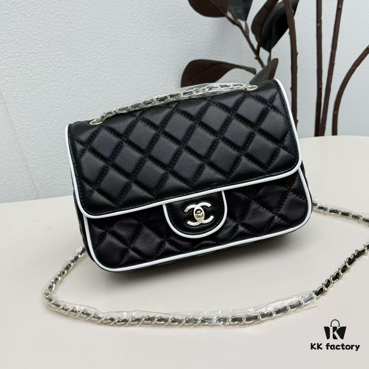 CHANEL 25P Panda Spring-Summer Collection Black and White Calfskin with Gold Hardware