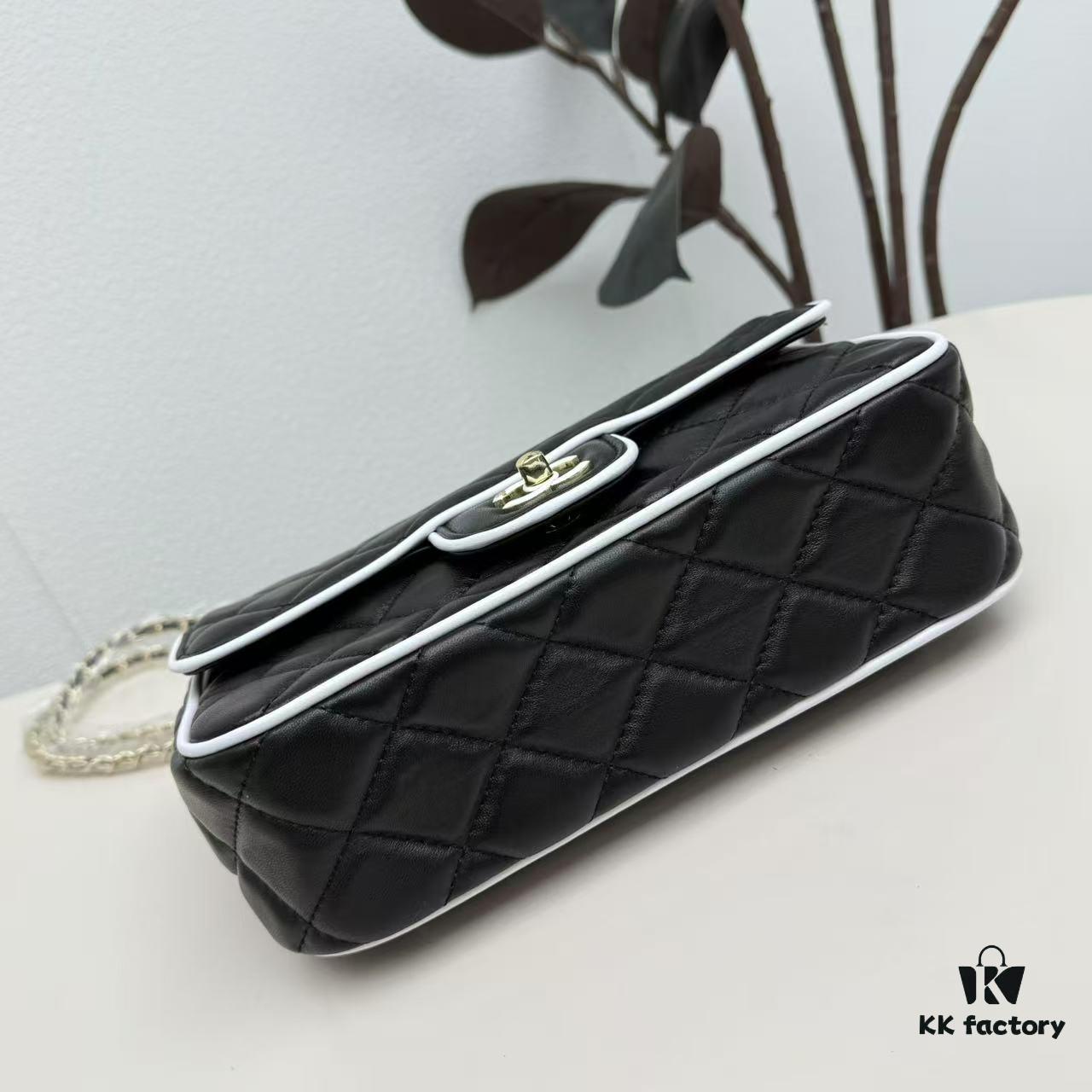 CHANEL 25P Panda Spring-Summer Collection Black and White Calfskin with Gold Hardware