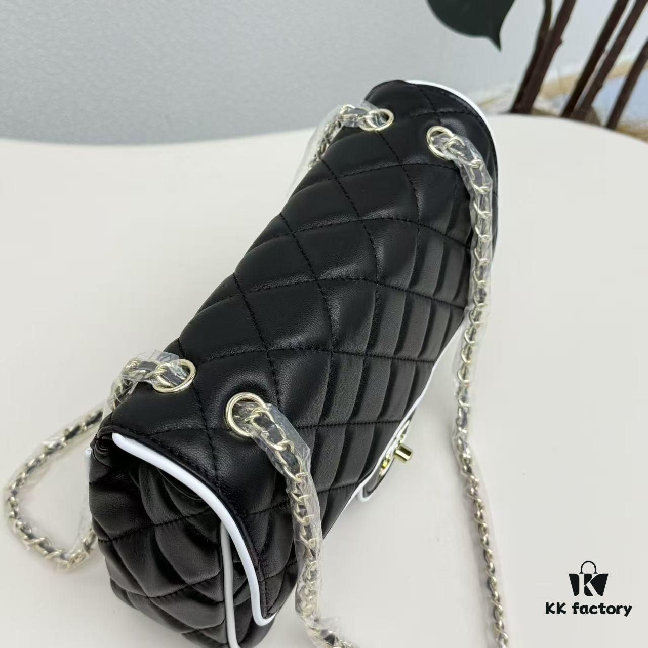 CHANEL 25P Panda Spring-Summer Collection Black and White Calfskin with Gold Hardware