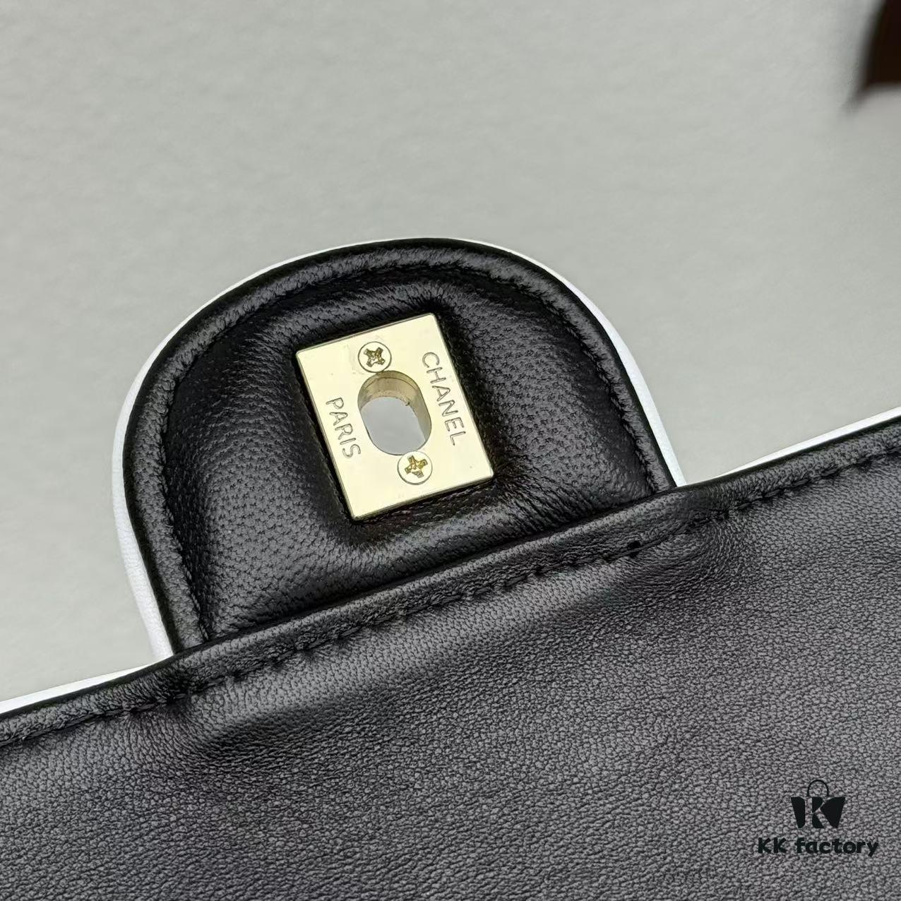 CHANEL 25P Panda Spring-Summer Collection Black and White Calfskin with Gold Hardware