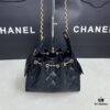 Top Quality Original Chanel 25C Hobo Bag - Grained Leather Shoulder Bag with Vintage Gold-Tone Buckle Drawstring Design