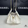 Top-Grade Authentic Chanel 25C Hobo Bag - Quilted Small Shoulder Bag with Vintage Coin Toggle Drawstring, Saffiano Leather, Black and Gold Hardware