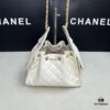 Top-Grade Authentic Chanel 25C Hobo Bag - Quilted Small Shoulder Bag with Vintage Coin Toggle Drawstring, Saffiano Leather, Black and Gold Hardware