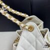 Top-Grade Authentic Chanel 25C Hobo Bag - Quilted Small Shoulder Bag with Vintage Coin Toggle Drawstring, Saffiano Leather, Black and Gold Hardware