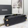 CHANEL 25P New Handle Top Handle Bag Mini in Black and Gold Lambskin
