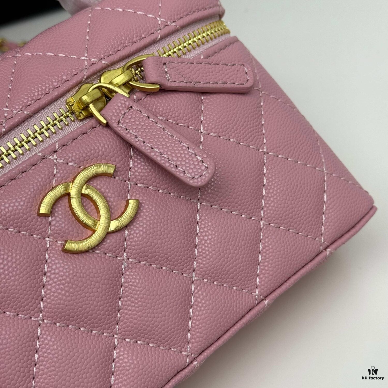 Genuine Top Grain Calfskin CHANEL 25P Black Gold Brushed Logo Flat Box Bag