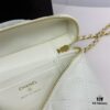 Top Grain Calfskin CHANEL 25P Black and Gold Brushed Logo Flat Box Bag