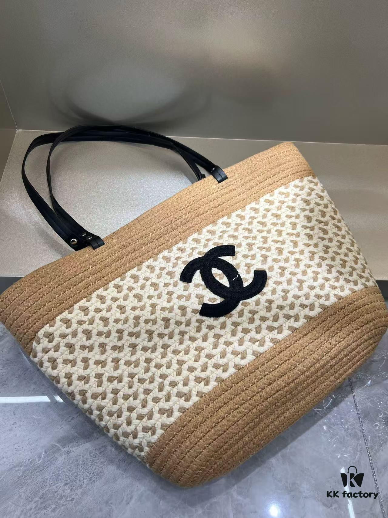 Chanel Summer New Arrival Woven Handbag, Large-Capacity Tote, Vacation Beach Bag, Shoulder Bag 43.28