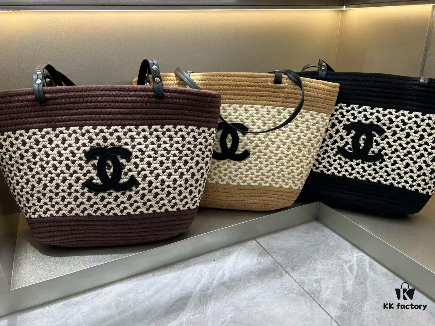 Chanel Summer New Arrival Woven Bag, Large-Capacity Tote, Vacation Beach Bag, Shoulder Bag 43.28