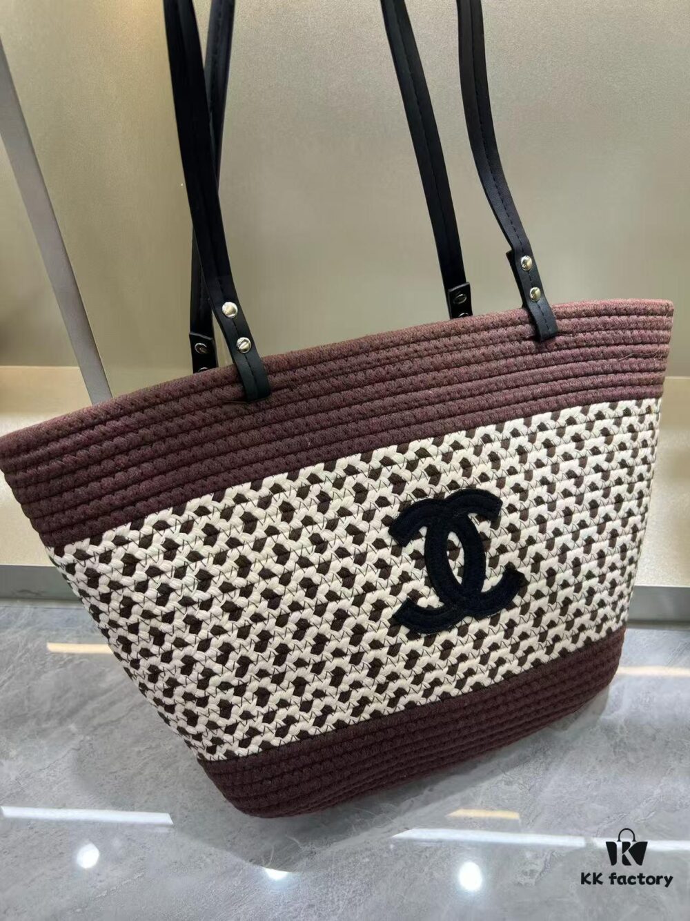 Chanel Summer New Arrival Woven Bag, Large-Capacity Tote, Vacation Beach Bag, Shoulder Bag 43.28