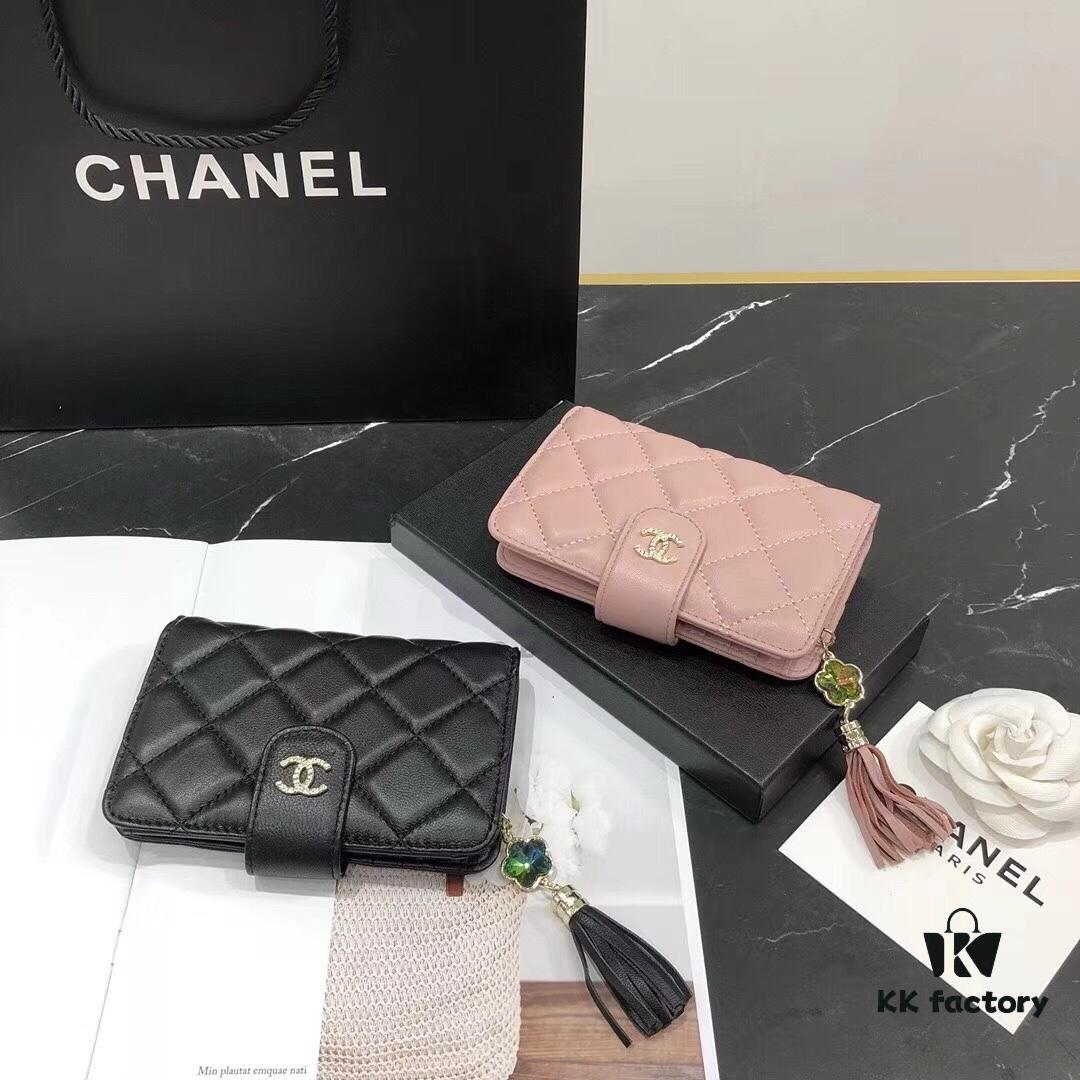 Chanel 12001 Mini Wallet in Black and Pink – Crafted from Premium Lambskin