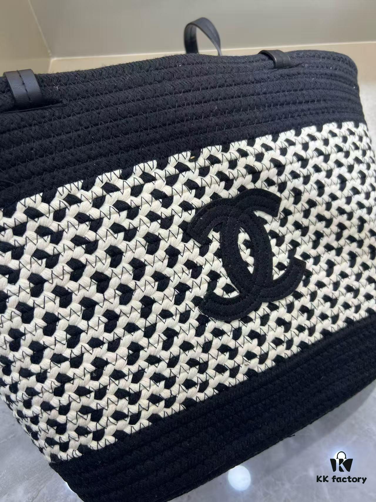 Chanel Summer New Arrival Woven Bag, Large-Capacity Tote, Vacation Beach Bag, Shoulder Bag 43.28